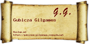 Gubicza Gilgames névjegykártya